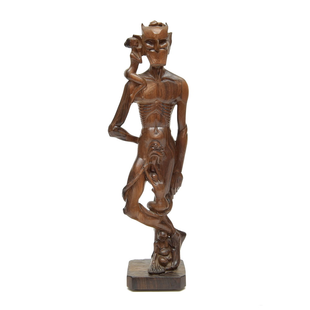 Grotesque coromandel wooden sculpture auctions & price archive